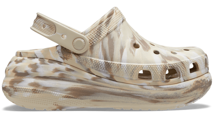 Crocs Crush Marbled Clog In Bone/multi