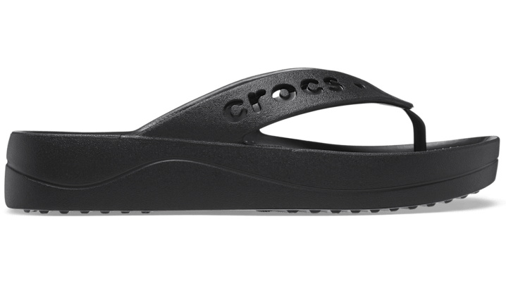 Crocs Baya Platform Flats Unisex Black 6