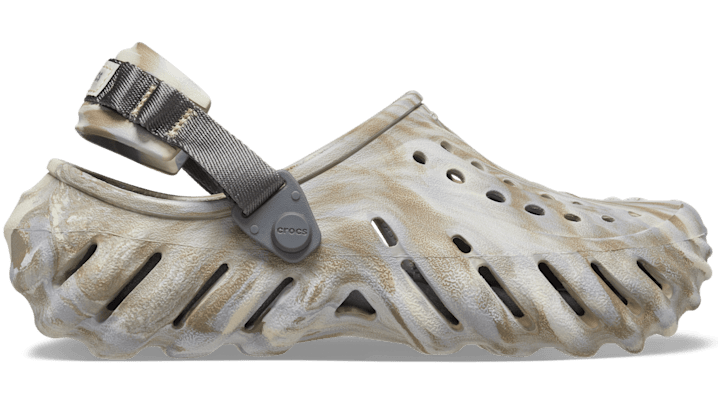 Shop Crocs Echo Marbled Clog In Bone/multi