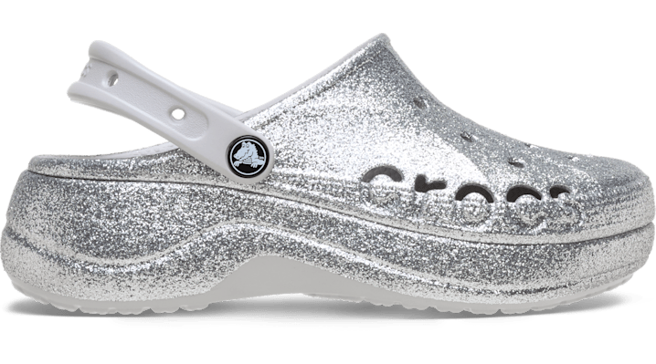 Crocs Baya Platform Glitter Sabots Femmes Chai