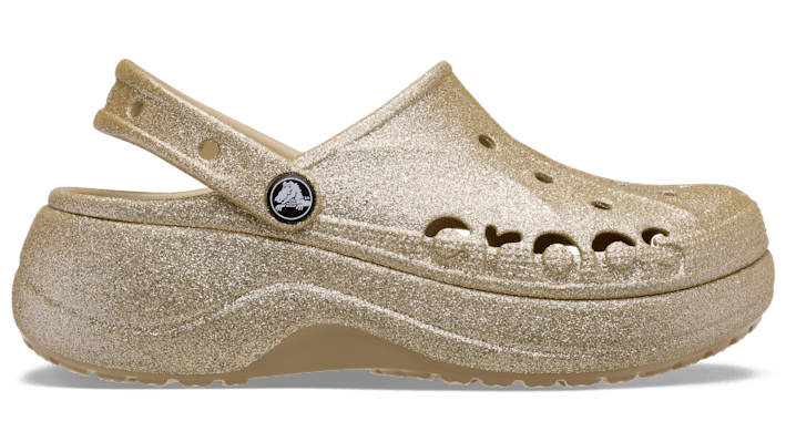 Crocs Baya Platform Glitter Sabots Femmes Chai - vue 1
