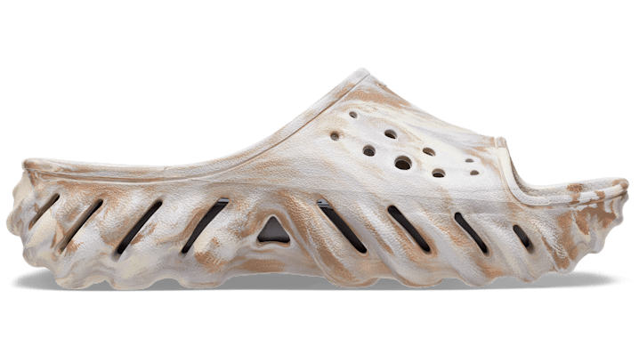 CROCS ECHO MARBLED SLIDES UNISEX BONE / MULTI 43