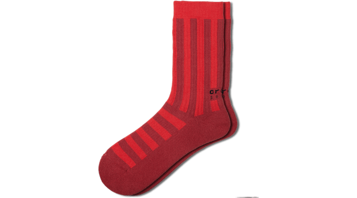 Crocs Socks Cush Stripe Crew Schoenen Unisex Flame missing