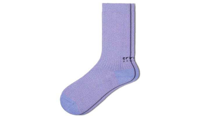 Crocs Socks Cush Shine Crew In Digital Violet | ModeSens