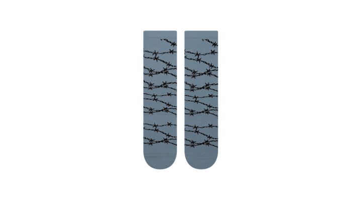 [クロックス公式] 靴 CROCSSOCKS BARBED WIRE CREW メンズ、レディース ブルー/青 S-M クロックス ソックス バーブ ワイヤー クルー 20..