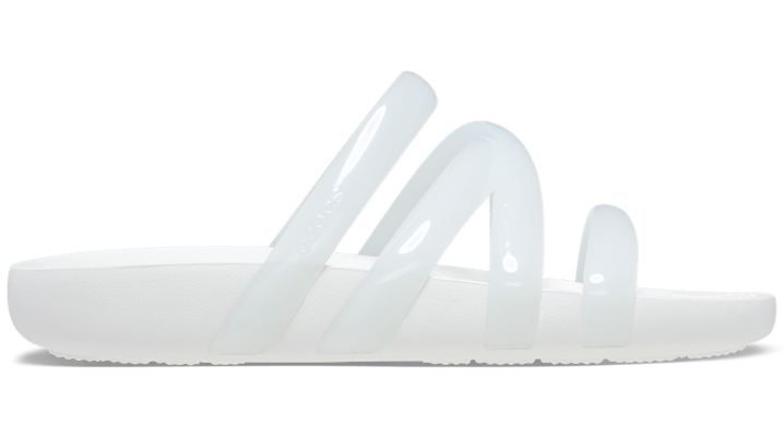 Crocs Splash Glossy Strappy Sandal In White