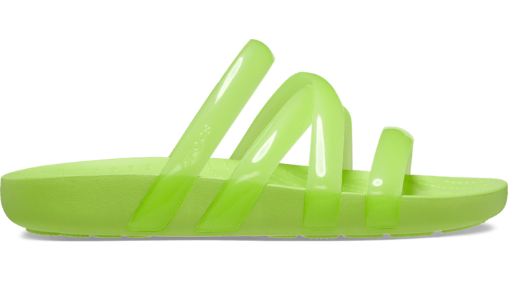 Crocs Splash Glossy Strappy Sandals Women Limeade