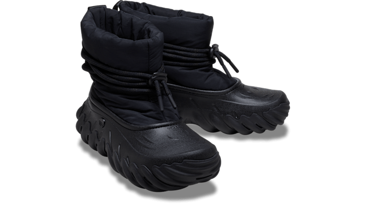 新品★crocs ECHO BOOT BLACK 208716-001 25cm Men's 11 M Crocs 208716 Echo Boots Black Winter Slip-On