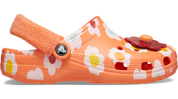 Crocs Classic Zen Garden Terry Cloth Clog In Persimmon/multi
