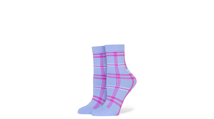 Crocs Socks Plaid Ankle In Moon Jelly