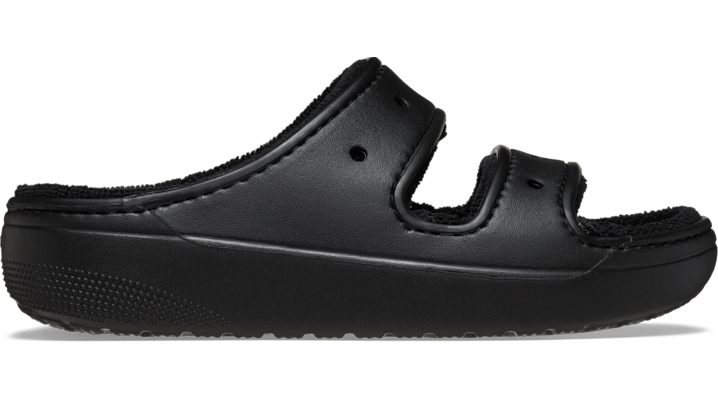 Crocs Classic Cozzzy Towel Sandal In Black