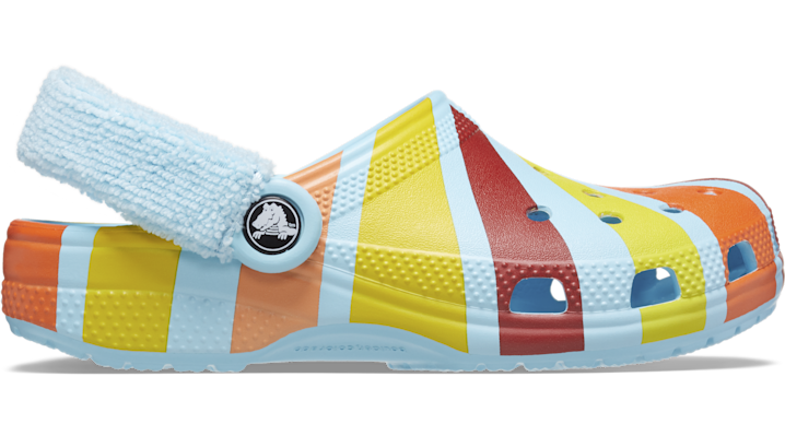 Crocs Kids' Classic Zen Garden Terry Cloth Clog In Arctic/multi