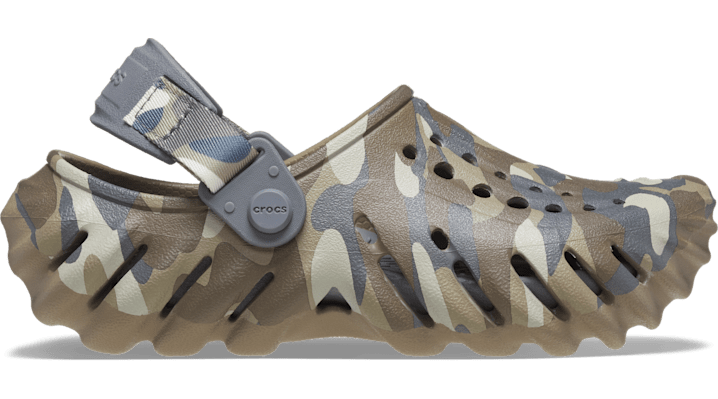 Crocs Kids' Echo Camo Redux Clog In Charcoal