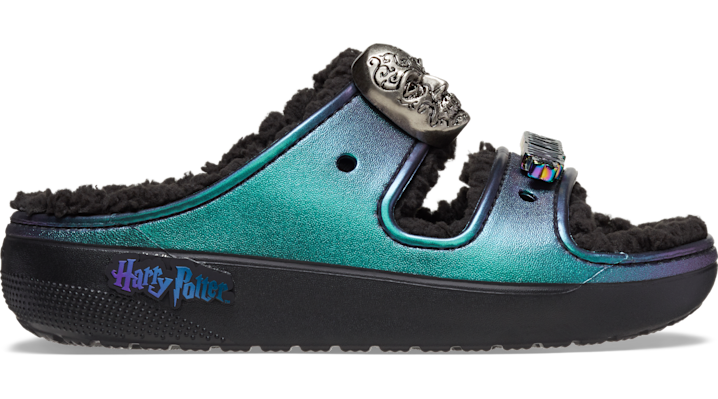 Shop Crocs Harry Potter Classic Lined Sandal In Black