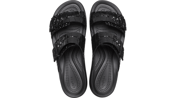 Crocs™ Brooklyn Croco Shine Buckle in Black