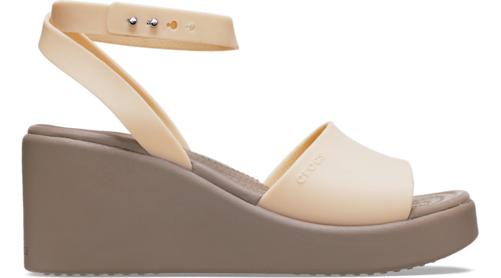 Image of Crocs Brooklyn Ankle Strap Wedge; Shiitake, W5