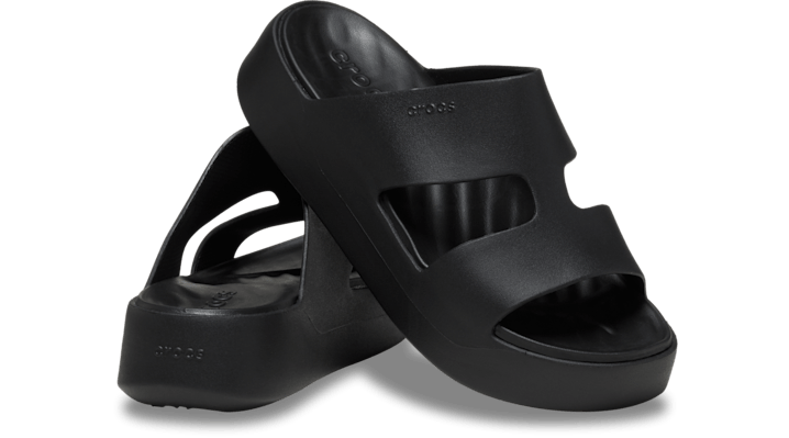 Crocs Women Getaway Platform H Strap Sandals Black