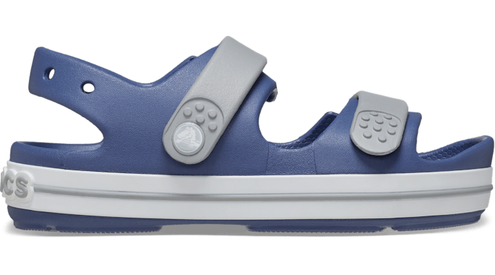 Crocs Kids' Crocband™ Cruiser Sandal; Bijou Blue / Light Grey