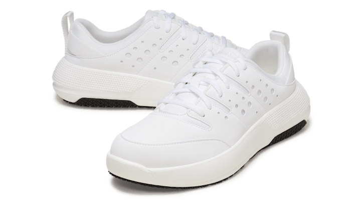 Crocs On the Clock Slip Resistant Work Sneaker Schoenen Herren White / White - 209475-143