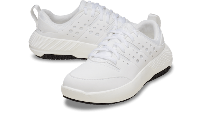 Crocs On the Clock Slip Resistant Work Sneaker Schoenen Damen White / White - 209476-143