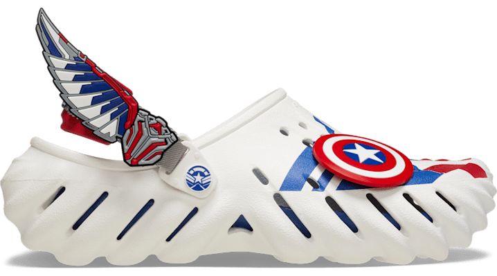 Image of Crocs Captain America Echo Clog; White, M11