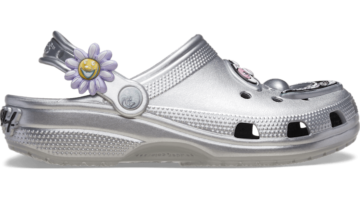 Shop Crocs Kenny Scharf Classic Clog In Silver