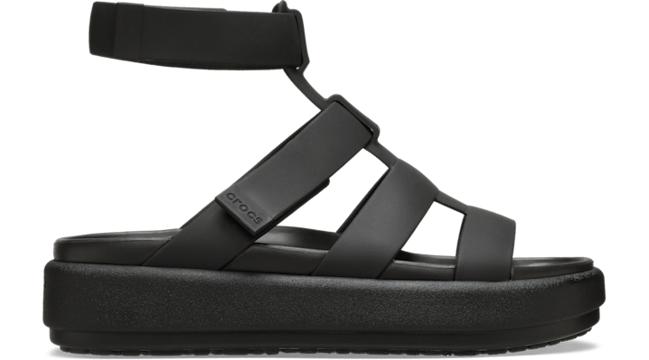 Crocs Brooklyn Luxe Gladiator Sandalen Damen Black-Black 34