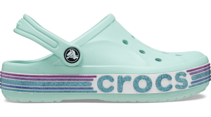 Crocs Toddlers Bayaband Rainbow Glitter Sabots Enfants Pure Water 22