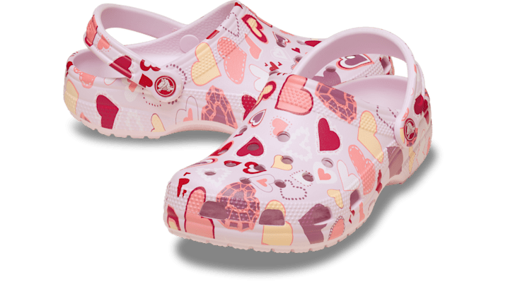 Crocs Classic Valentines Day Klompen Kinder Pink Milk/Hearts - 209754-7CI