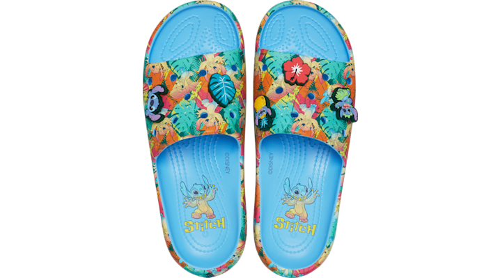 Image of Crocs Disney Stitch Classic Slide; Oxygen, W10/M8