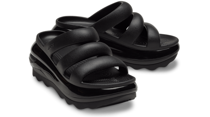 Crocs Mega Crush Triple Strap Slides Unisex Black - 209842-001