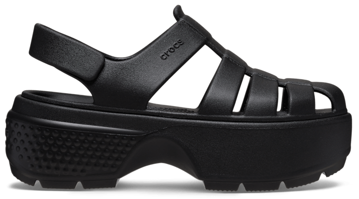 Shop Crocs Stomp Fisherman Sandal In Black