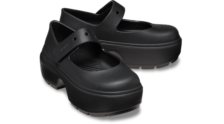 Crocs unisex Stomp Mary Jane Shoes Black / Black - 209939-060