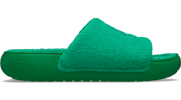 Shop Crocs Classic Towel Slides Unisex Green Ivy 45