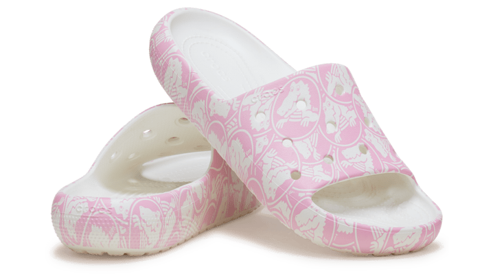 Crocs | Unisex | Classic Duke Print 2.0 | Slides | Pink Tweed | - 209991-6WY