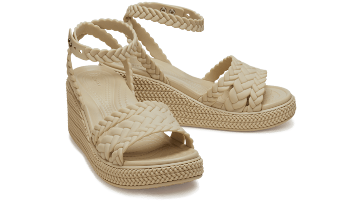 Crocs | Women | Brooklyn Woven Ankle Strap | Sandals | Chai | - 209994-212