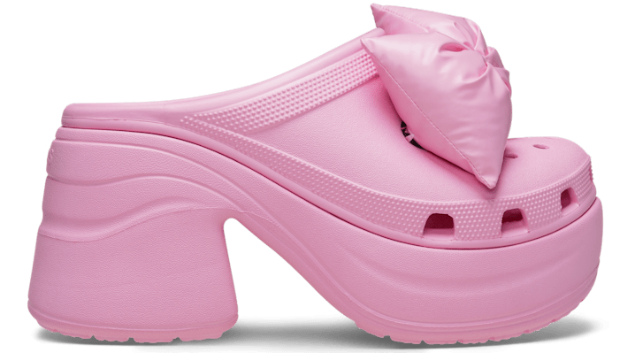 Crocs Siren Bow Sabots Unisex Pink Tweed 42