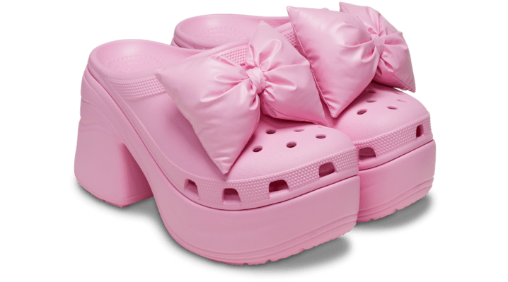 Crocs unisex Siren Bow Clogs Pink Tweed - 210000-6WY