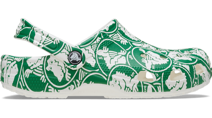 Crocs Classic Duke Print Clog In Green Ivy