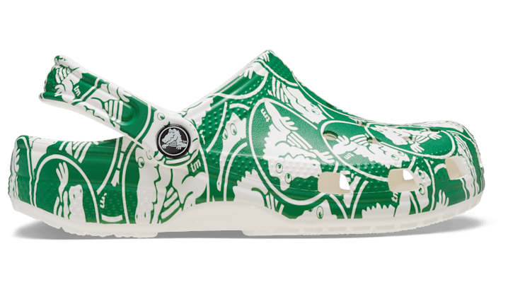 Crocs Classic Duke Print Sabots Enfants Green Ivy 38