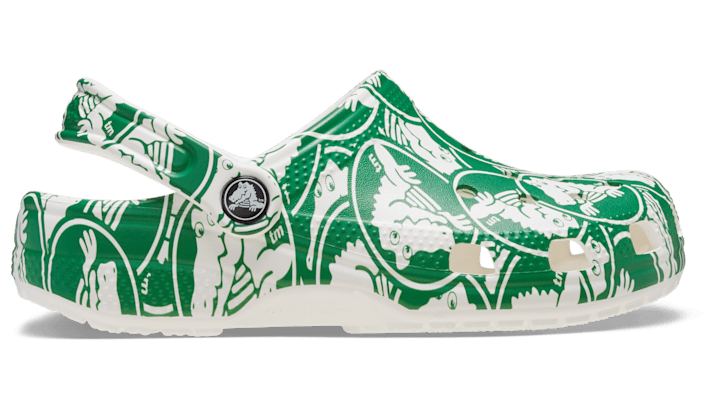 Crocs Toddlers Classic Duke Print Sabots Enfants Green Ivy 24