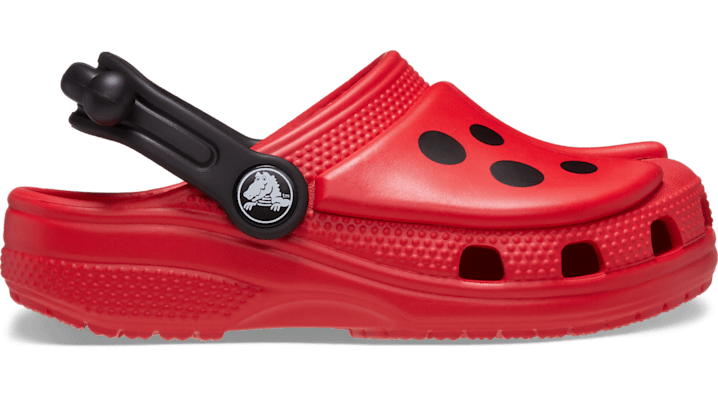 Crocs Toddlers’ Classic I AM Ladybug Clog; Varsity Red / Black