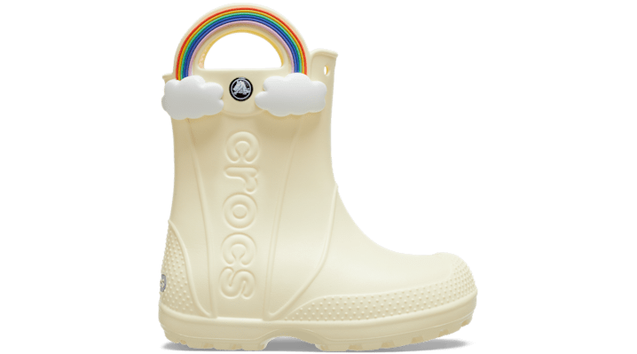 Crocs Kids' Handle It Rainbow Rain Boot In Neutral