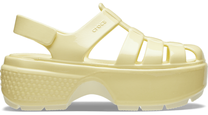Crocs unisex Stomp Fisherman High Shine Sandals Buttercream - 210057-76O