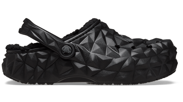 Shop Crocs Classic Lined Geometric Clog In Black