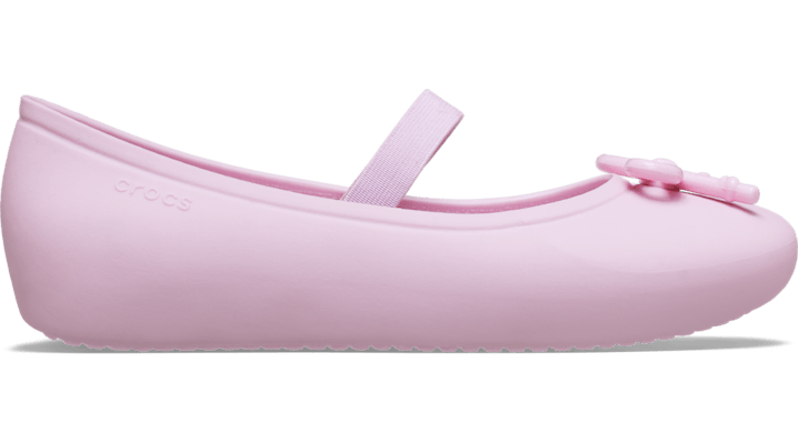 Crocs Kids' Brooklyn Bow Flat; Ballerina Pink