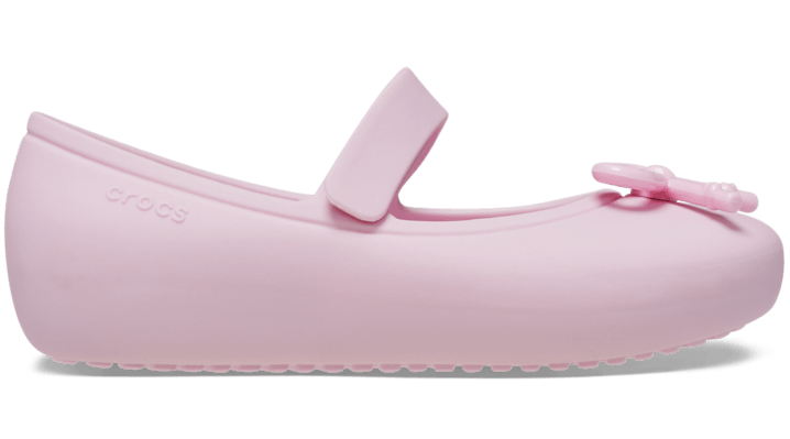 Image of Crocs Toddler Brooklyn Bow Mary Jane Flat; Ballerina Pink, C4