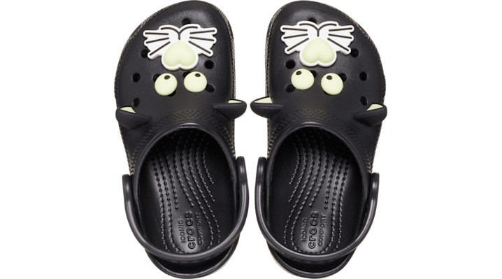 

Toddler Classic Glow-In-the-Dark Black Cat Clog