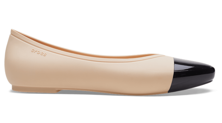 Shop Crocs Brooklyn Dip Pointed Flat In Shiitake