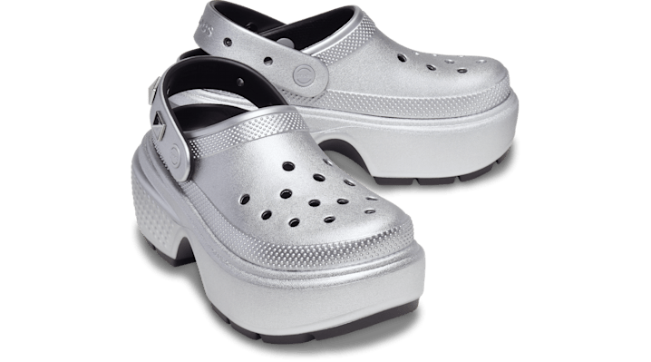 Crocs Stomp Metallic Klompen Unisex Silver - 210362-040